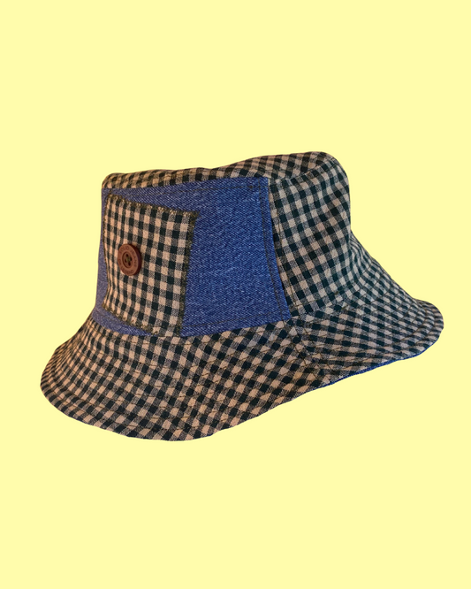 Green Gingham Bucket Hat