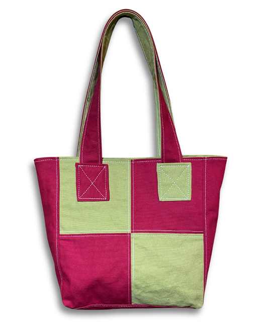 Red n Green Checkered Tote