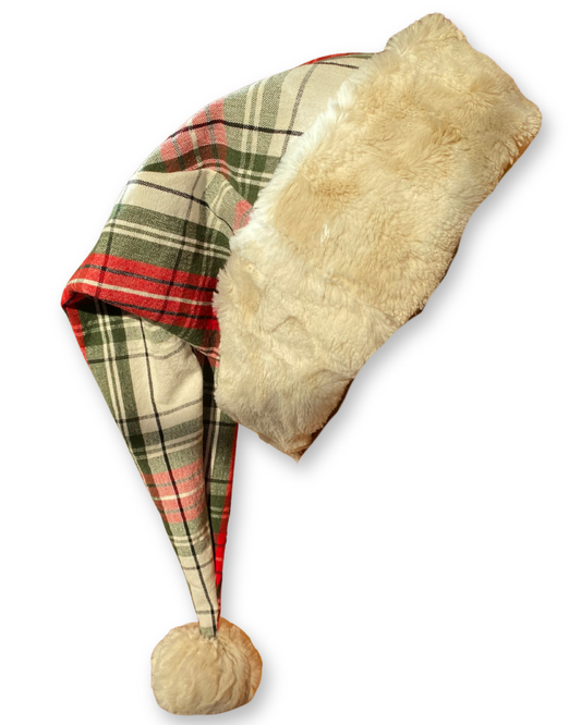 Plaid Santa Hat
