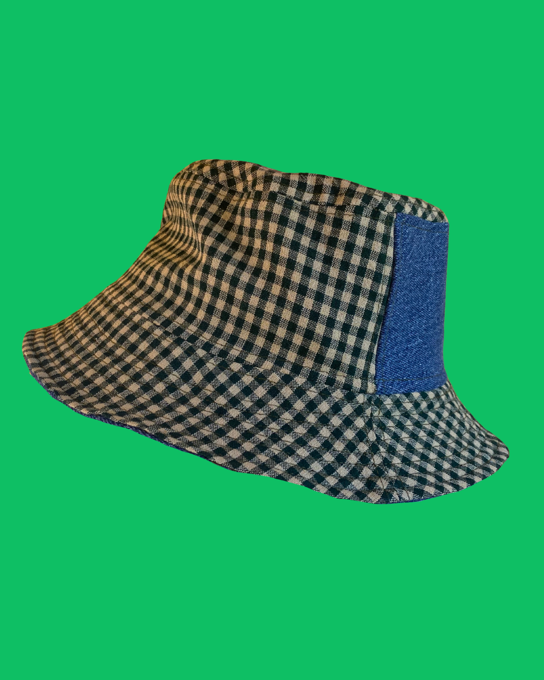 Green Gingham Bucket Hat