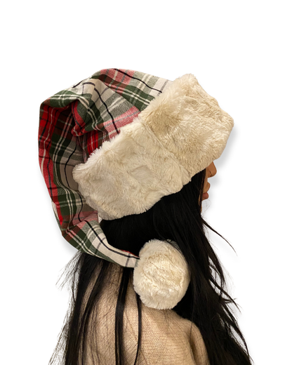 Plaid Santa Hat