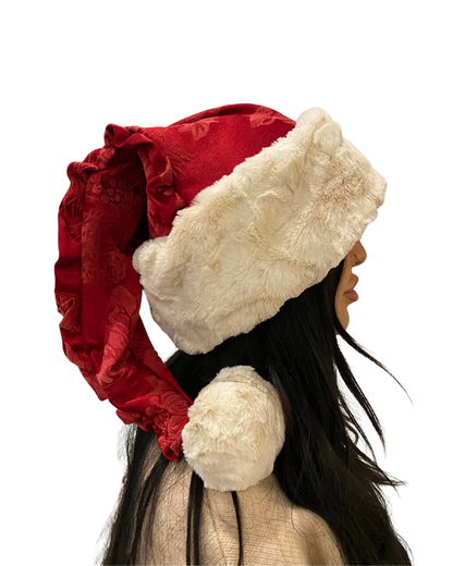 Red Ruffle Santa Hat
