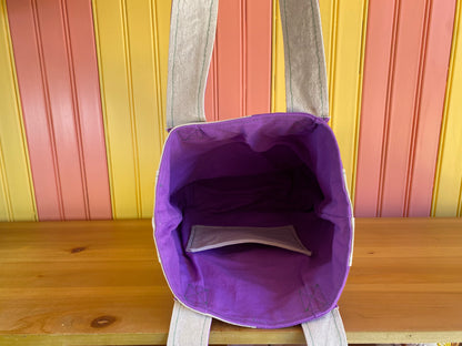 Slim Checkered Tote